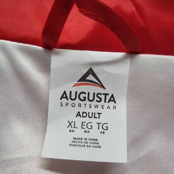 Augusta Sportswear Windbreaker Jacket Mens XL Snap Lined Water Resist Red - Picture 4 of 15